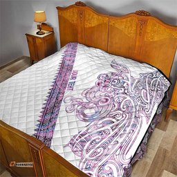 Mawhero Paua shell Kowhaiwhai Taniko Personalised Quilt Taniwha Maori Tribal Style LT9