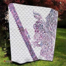 Mawhero Paua shell Kowhaiwhai Taniko Personalised Quilt Taniwha Maori Tribal Style LT9