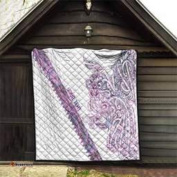 Mawhero Paua shell Kowhaiwhai Taniko Personalised Quilt Taniwha Maori Tribal Style LT9