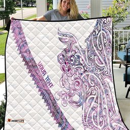 Mawhero Paua shell Kowhaiwhai Taniko Personalised Quilt Taniwha Maori Tribal Style LT9