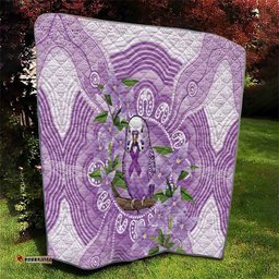 Epilepsy Awareness Budgerigar Australia Quilt Budgie Purple Ribbon Boronia Aboriginal LT14