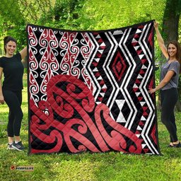 New Zealand Quilt Aotearoa Kowhaiwhai Mix Taniko Art - Red LT14