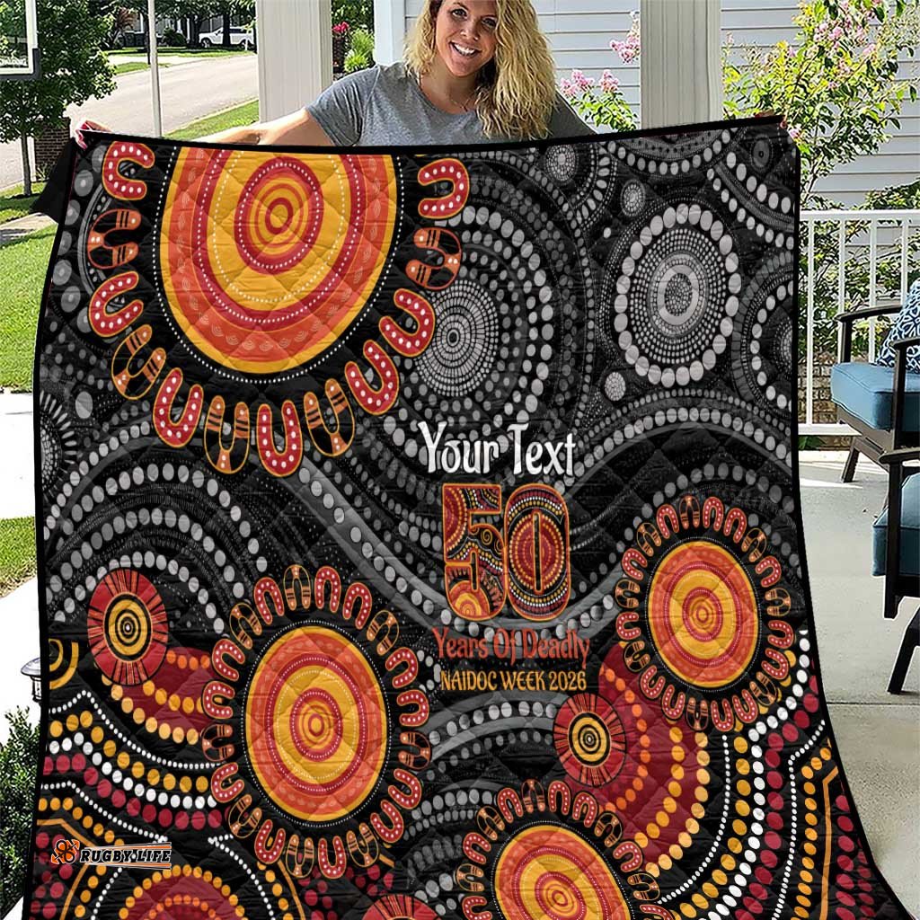 NAIDOC Week 50 Years Deadly Personalised Quilt Aboriginal Art LT14