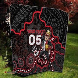 Custom Saints Football Quilt Aboriginal Dot Art Pattern DT05