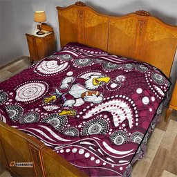 Manly Warringah Sea Eagles Quilt Aboriginal Dot Pattern - Rugby Mascot Heritage Pride TS04