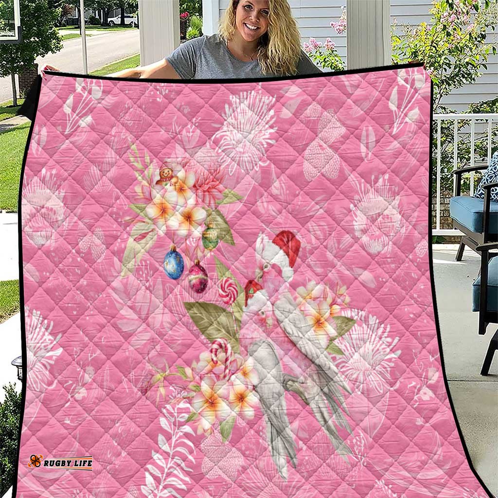 Joyful Pink Cockatoo Quilt Australia Christmas Vibes LT9