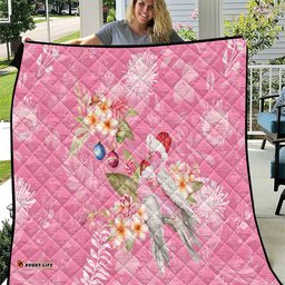 Joyful Pink Cockatoo Quilt Australia Christmas Vibes LT9