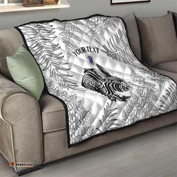 Custom New Zealand Kiwi Football Quilt Aotearoa Silver Fern LT14