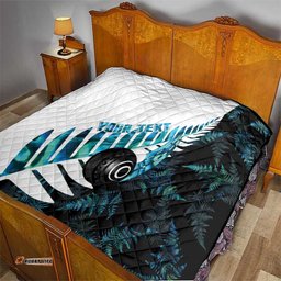 New Zealand Lawn Bowls Custom Quilt Aotearoa Silver Fern Paua Shell LT14