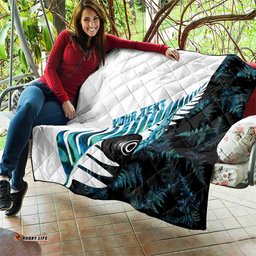 New Zealand Lawn Bowls Custom Quilt Aotearoa Silver Fern Paua Shell LT14