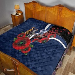 Geelong Cats ANZAC Personalised Quilt Lest We Forget Poppy Camo LT9