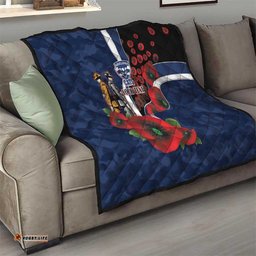 Geelong Cats ANZAC Personalised Quilt Lest We Forget Poppy Camo LT9