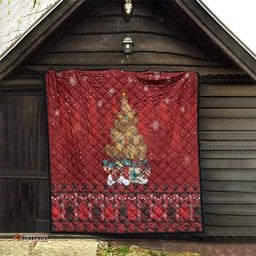 Funny Kiwi Bird Xmas Tree Quilt New Zealand Tribal Christmas Spirit LT9