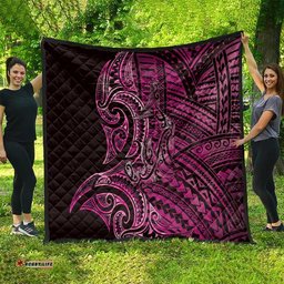 New Zealand Hammerhead Shark Quilt Maori Haehae Mangopare Pink LT14
