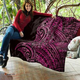 New Zealand Hammerhead Shark Quilt Maori Haehae Mangopare Pink LT14