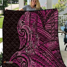 New Zealand Hammerhead Shark Quilt Maori Haehae Mangopare Pink LT14