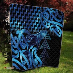 Humpback Whale Matariki New Zealand Quilt NZ Maori Paikea Poutama Luxury Blue LT14