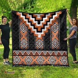 Orange Taniko Pattern Aotearoa Quilt Niho Taniwha Mix Poutama LT14