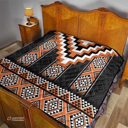 Orange Taniko Pattern Aotearoa Quilt Niho Taniwha Mix Poutama LT14