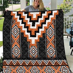 Orange Taniko Pattern Aotearoa Quilt Niho Taniwha Mix Poutama LT14