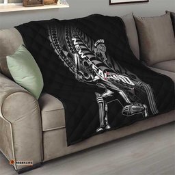 New Zealand Cricket Quilt Maori Kiwi Black Fern LT01