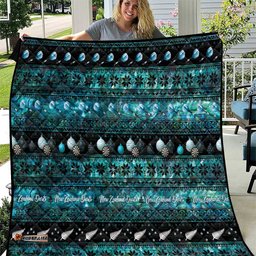 New Zealand Darts Christmas Quilt Merry Xmas Aotearoa Maori Paua Shell LT14