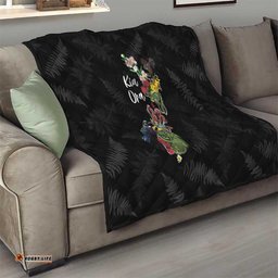 Kia Ora New Zealand Floral Quilt Black LT7