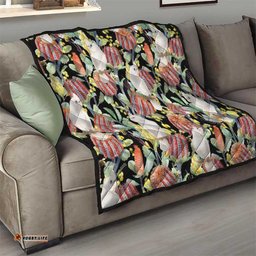 Little Corella Australia Cockatoo Quilt Cacatua Sanguinea Banksia Seamless Black LT14