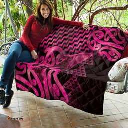 Humpback Whale Matariki New Zealand Quilt NZ Maori Paikea Poutama Luxury Pink LT14