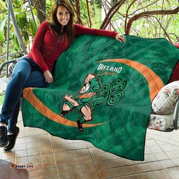 Ireland Rugby Sevens Quilt Go Champions Irish Shamrock LT14