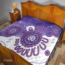 NAIDOC Week 2026 Quilt 50 Years Deadly Dhari Purple Aboriginal Art LT14