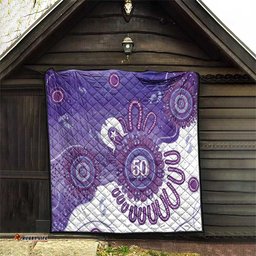 NAIDOC Week 2026 Quilt 50 Years Deadly Dhari Purple Aboriginal Art LT14