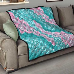 Hereditary Cancer Awareness Australia Indigenous Quilt Pink and Teal LT7
