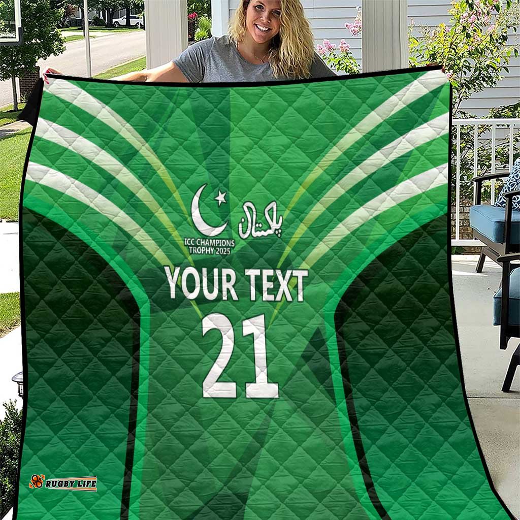 Pakistan Cricket Custom Quilt The Green Shirts with Sporty Pattern LT9