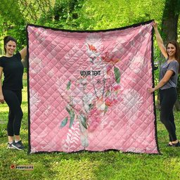 Personalised Galah Cockatoo Eucalyptus Flowers Quilt Australian Breast Cancer Spirit LT9