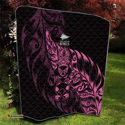 New Zealand Lawn Bowls Quilt Pink Maori Warrior Tribal Silver Fern LT9