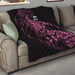 New Zealand Lawn Bowls Quilt Pink Maori Warrior Tribal Silver Fern LT9