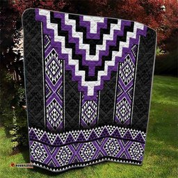 Purple Taniko Pattern Aotearoa Quilt Niho Taniwha Mix Poutama LT14