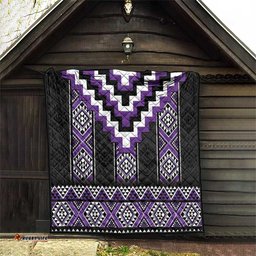 Purple Taniko Pattern Aotearoa Quilt Niho Taniwha Mix Poutama LT14