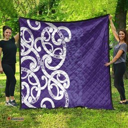 Violet Green Maori Quilt Koru Kowhaiwhai LT7