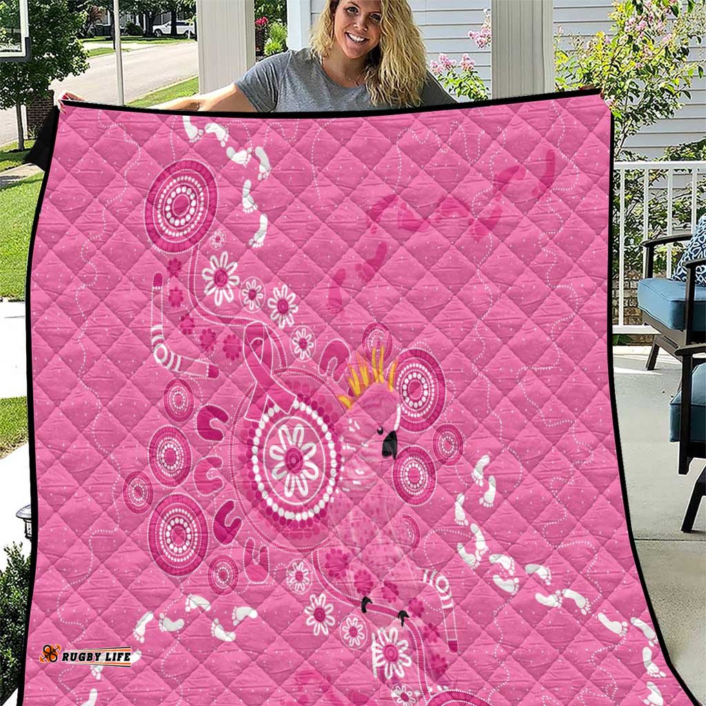 Pink Ribbon Australia Quilt Breast Cancer Awareness Aboriginal Cacatua leadbeateri LT14