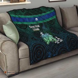 Torres Strait Islands Sea Turtle and Dhari Quilt Oceanic Indigenous Dotwork Tribal Illustration TS04