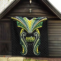Rugby Cook Islands Avaiki Quilt Black Kuki Airani Tribal Maori Inspired LT9