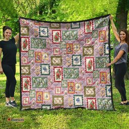 Aussie Birds Christmas La La Land Quilt Pink Vintage Stamp Edition LT9