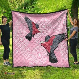 Pink Galah Aussie Aboriginal Quilt Soaring High LT7