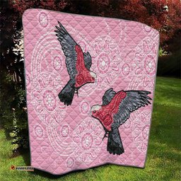 Pink Galah Aussie Aboriginal Quilt Soaring High LT7