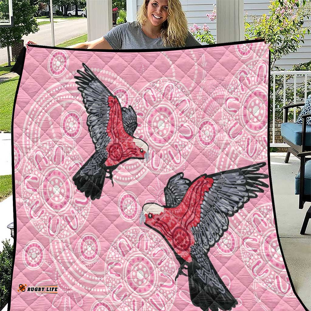 Pink Galah Aussie Aboriginal Quilt Soaring High LT7