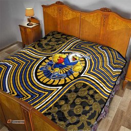 West Coast Eagles Quilt Indigenous Monochrome Dot Art Mascot Style TS04