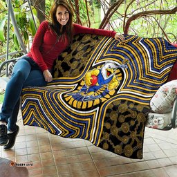 West Coast Eagles Quilt Indigenous Monochrome Dot Art Mascot Style TS04