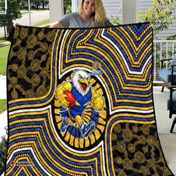 West Coast Eagles Quilt Indigenous Monochrome Dot Art Mascot Style TS04